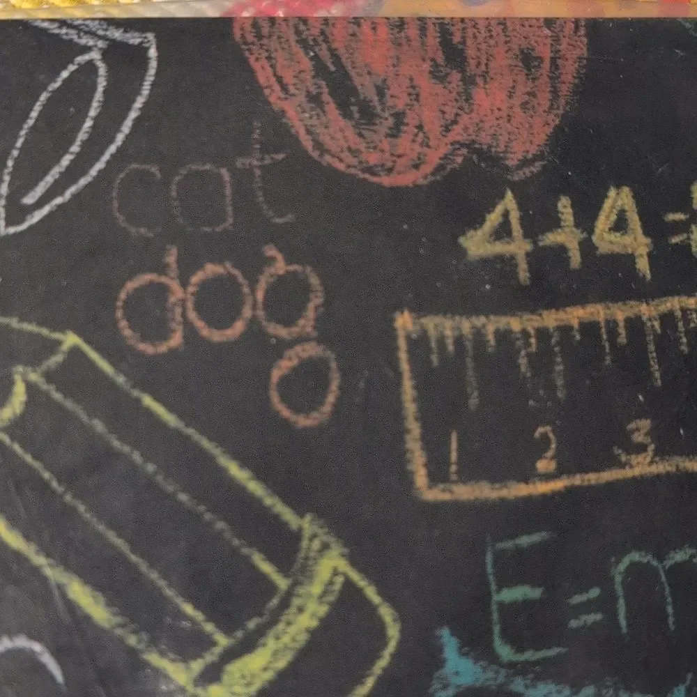 Hallmark Vintage School Graduation Chalkboard Colorful Wrapping Paper‎